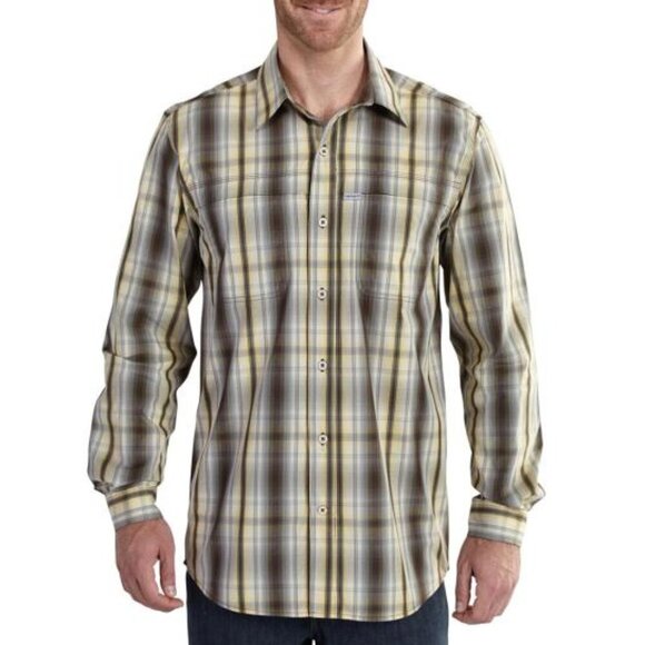 Carhartt Mens Shirt Size XL Button up Multicolor  Force Mandan Plaid Relaxed Fit - Picture 1 of 6